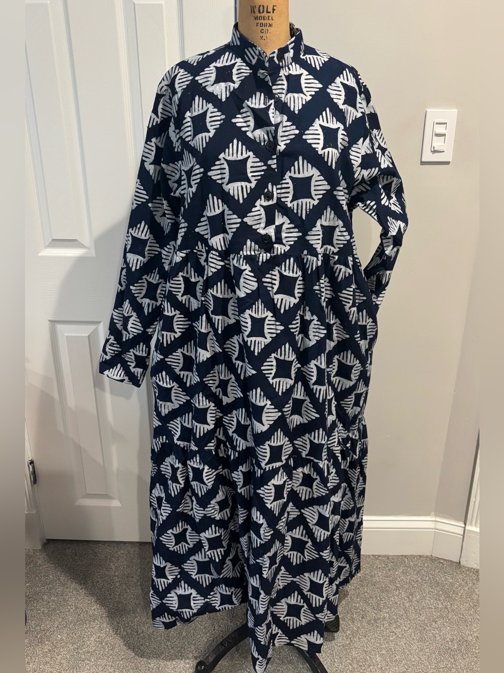 Fahari Bazaar Hand-Printed Batik Tiered Sula Dress